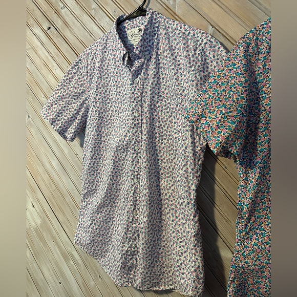 Bonobos Short-Sleeve Floral Casual Button-Downs 2 Pack Blue Pink White - Picture 6 of 11